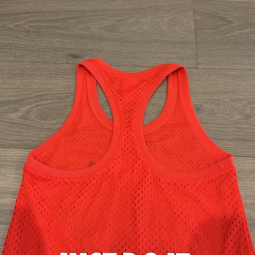 NIKE Light Crimson Red Mesh Overlay Active Gym‎ Running Workout Tank Top Size XS